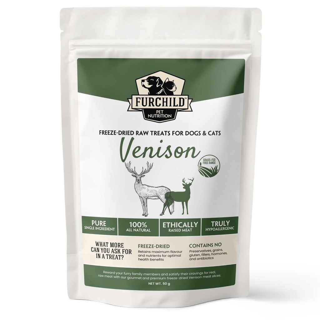 [FCP-PTD-00134] Furchild Freeze-dried Free-range Venison Treats 50g