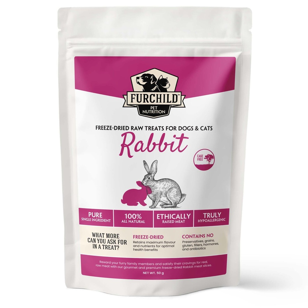 [FCP-PTD-00165] Furchild Freeze-dried Cage-free Rabbit Treats 50g