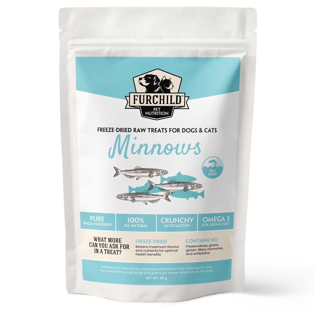 [FCP-PTD-00226] Furchild Freeze-dried Wild-caught Minnows Treats 50g