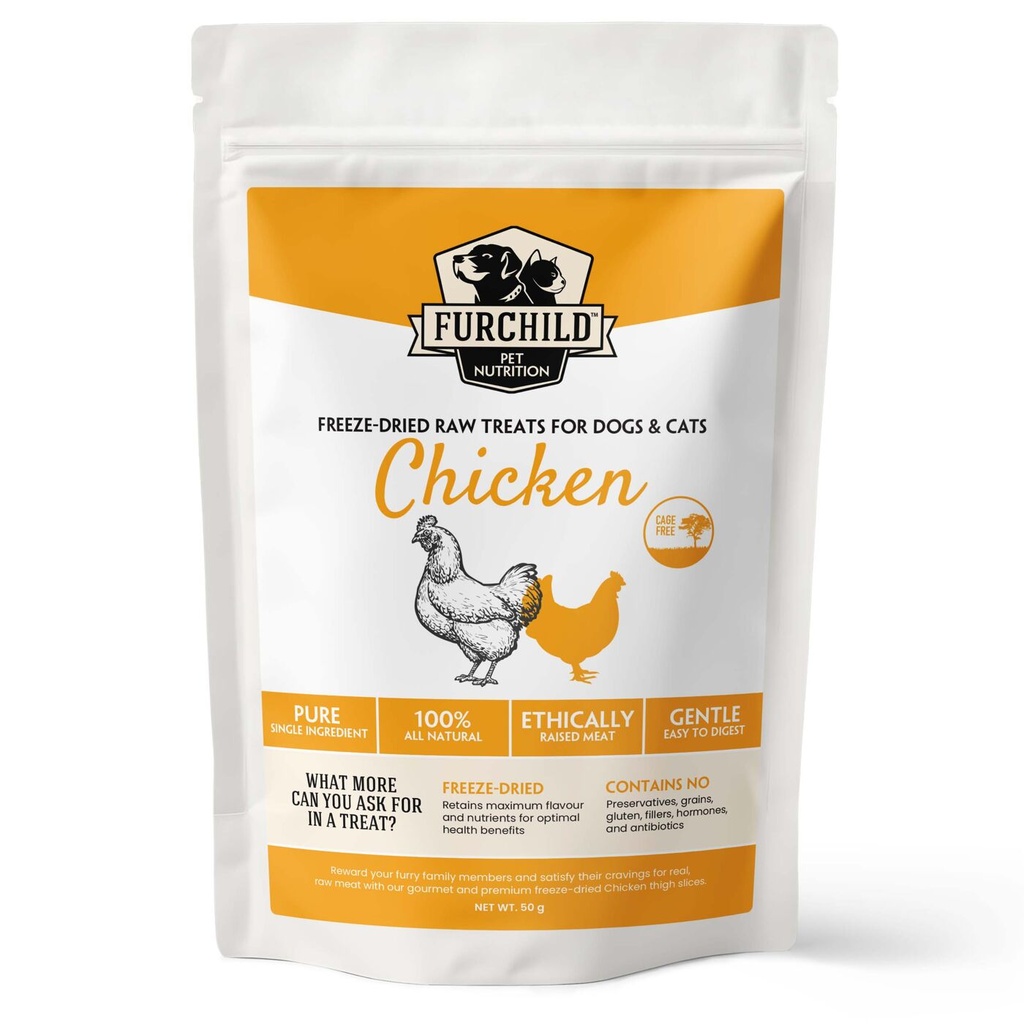 Furchild Freeze-dried Cage-free Chicken Thigh Treats 50g
