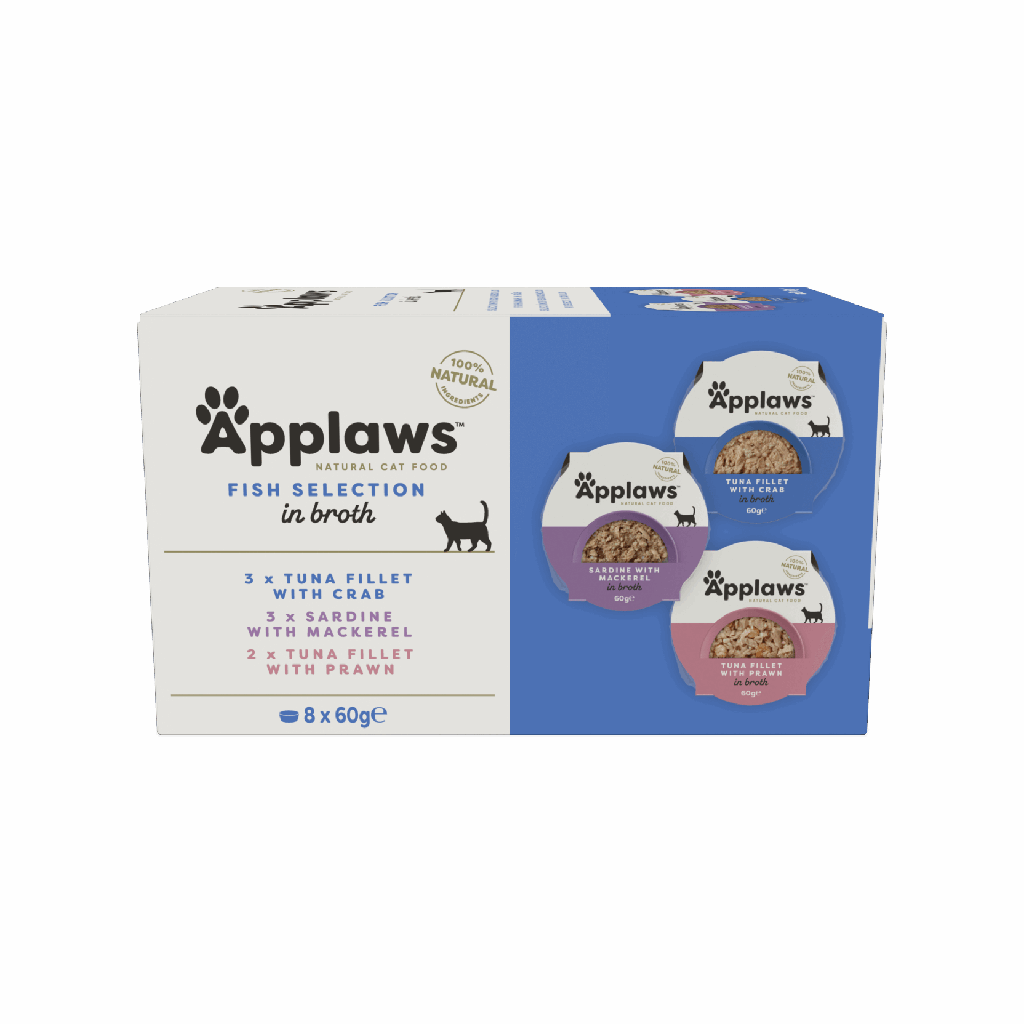 Applaws Fish Selection in Broth Adult Wet Cat Food 8 x 60g Pot
