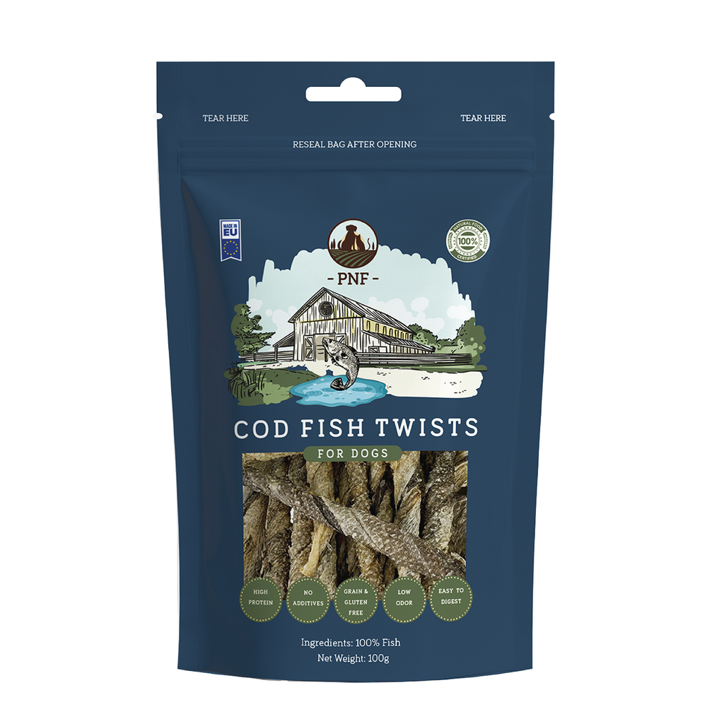 Pet Natural Farm Cod Fish Twists Dog Treat